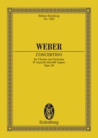 Weber: Concertino Eb major Opus 26 JV 109 (Study Score) published by Eulenburg